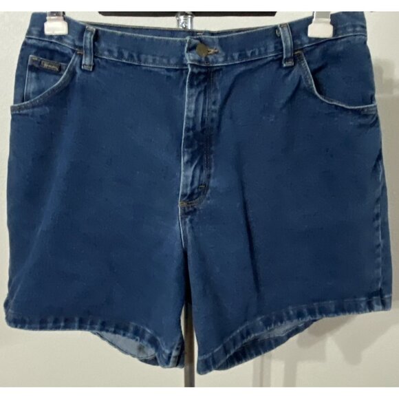 Wrangler Womens Size 13 Shorts 34X6” 100% Cotton Relaxed Blue Denim - Picture 1 of 10